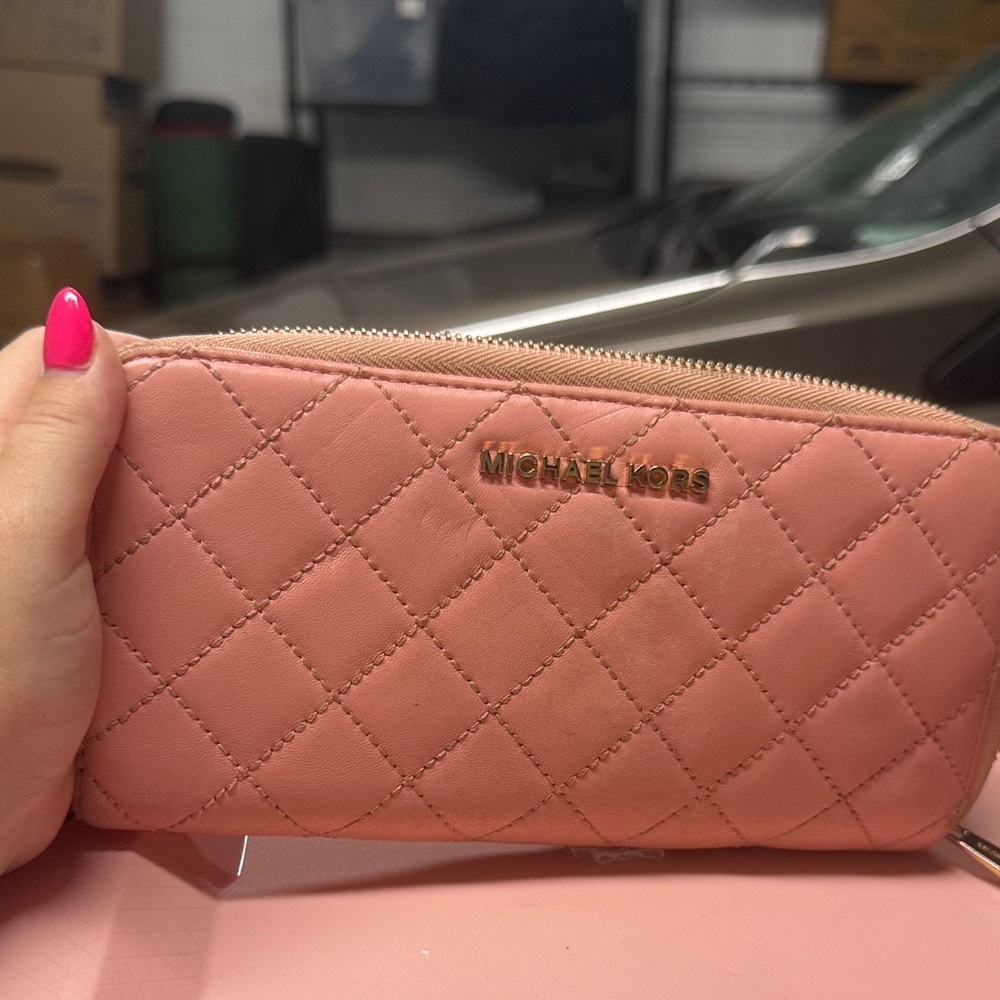 Michael Kors Quilted Pink Wallet